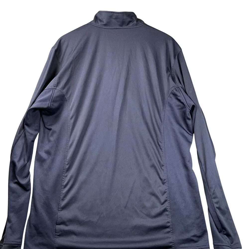 Adidas 1/4 Zip Pullover large ( see measurements)  Mens‎ Navy Blue Mesh Panels